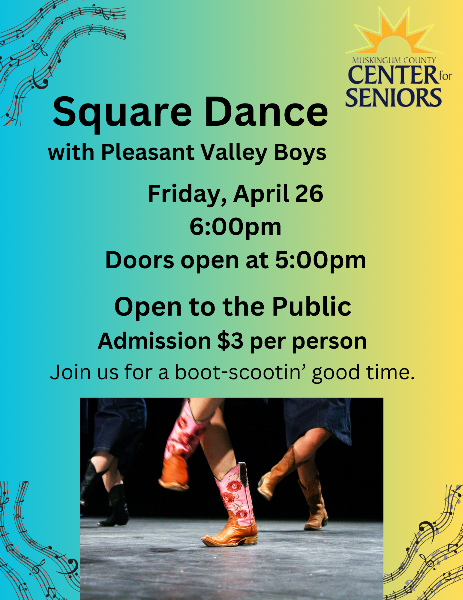 Square Dance - Friday, April 26, 2024 - Muskingum County Center for Seniors