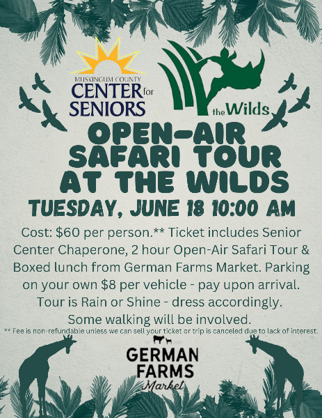 Open Air Safari Tour at the Wilds - Tuesday, June 18, 2024 - The Wilds